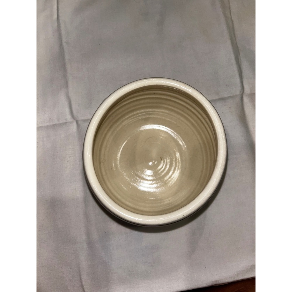 Signed Studio Pottery Coastal Beach Scene Ceramic Bowl Hand Painted Landscape - Picture 6 of 8